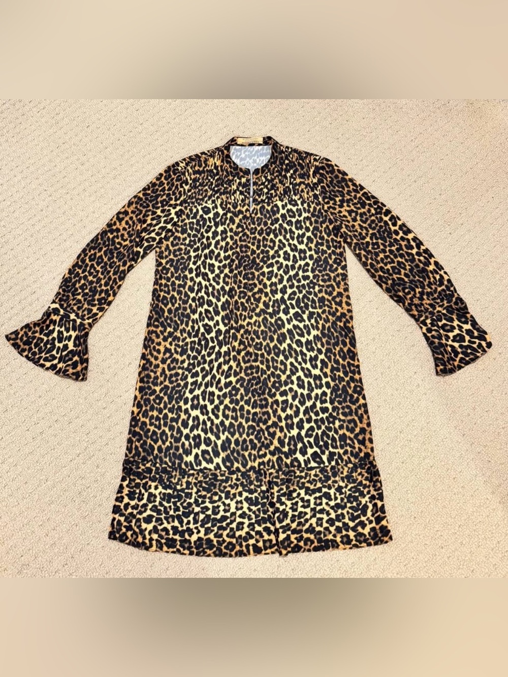 Scotch & Soda Leopard Print Mini Dress - Brown/Black
